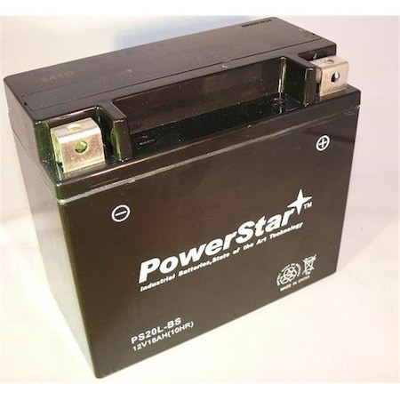 POWERSTAR PowerStar PS-680-076 20L BS Battery For Kawasaki Motorcycle 1000 CC ZX1000-A Concours; 1996-2002 PS-680-076